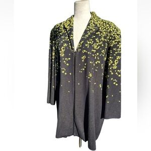 MISOOK Heritage Fit Knit Cardigan Jacket Size XL Black Green